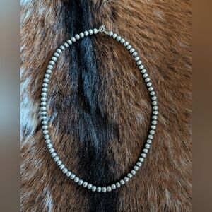 Navajo Silver Pearl Necklace